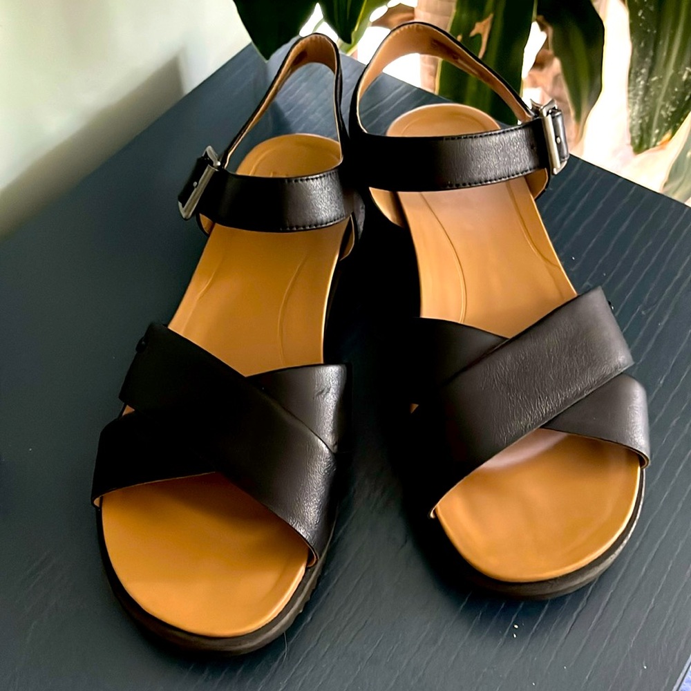 EUC UGG Black Sandals 9